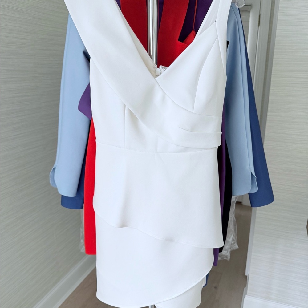 Elegant White Layered Dress